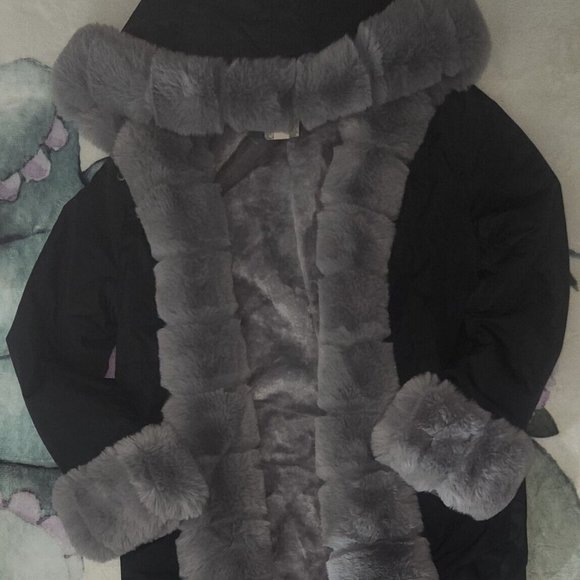 Roiii Winter Long Warm Thick Parka Faux Fur Hooded. C08-9 - Picture 6 of 7